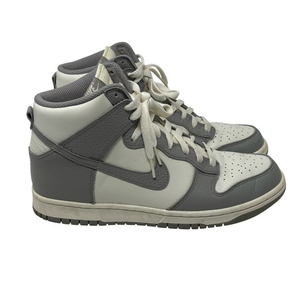 Retro Nike Dunk High Sail Pack Men's 9 Gray and White 317982-123 Classic - Picture 1 of 8